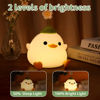 Picture of Cute Duck Night Light for Kids, Attivolife Animal Soft Silicone LED Lamp with Dimmable and Timer, Portable USB Rechargeable Bedroom Bedside Table Decor, Birthday Christmas Gifts for Baby Girl Children