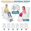 Picture of Orzbow 2-IN-1 Potty Training Toilet Seat with Step Stool for Toddler, Stability Training Potty Seat for Kids Boys Girls with Splash Guard and Anti-Slip Pad, Adjustable Ladder & Potty Seat Height, Grey