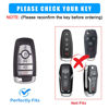 Picture of XIYANG TRADE for Ford Key Fob Cover with Keychain, for Explorer Bronco Escape Edge Expedition Mustang F150 Fusion Ranger Lincoln Soft TPU Full Protection Key Case Remote Key Holder (Pink)