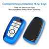 Picture of XIYANG TRADE for Ford Key Fob Cover with Keychain,Key Fob Cover Case Shell for Ford Explorer Fusion Escape Edge Expedition F150 F250 F350 F450 F550 Maverick Mustang 3/4/5 Buttons Smart Key (Blue)