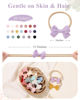 Picture of jollybows 20pcs Baby Girl Bow Headbands Newborn Nylon Hairband 2" Neutral Linen Infant Hair Bows