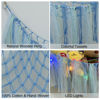 Picture of YELIENM Stuffed Animals Net or Hammock with LED Light, 59 inch Toy Hammock Net for Stuffed Animals Corner Hanging Stuffed Animal Storage Stuffed Animal Holder for Nursery Kids Bedroom (Blue)…