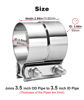 Picture of EVIL ENERGY 3.5 Inch Exhaust Clamp,3 1/2" Lap Joint Band Clamp Stainless Steel for Pipes,Mufflers,Catalytic Converters