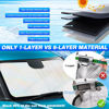 Picture of Canvcle Windshield Sun Shade for Ford Explorer 2020-2024 Accessories Thicken 6-Layer Front Window Sunshade Cover Sun Visor Protector Foldable Block UV Rays Keep Vehicle Cool