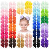 Picture of 60PCS 3 Inch Hair Bows Grosgrain Ribbon Toddler Hair Accessories with Alligator Clip Bow for Girls Baby Kids Teens In Pairs