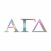 Picture of Pro-Graphx Alpha Gamma Delta Greek Sorority Sticker Decal, 2.5 Inches Tall, Neochrome