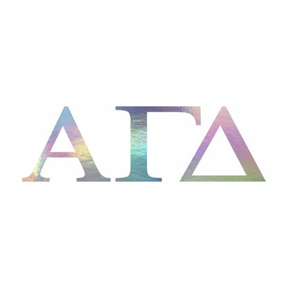 Picture of Pro-Graphx Alpha Gamma Delta Greek Sorority Sticker Decal, 2.5 Inches Tall, Neochrome