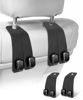 Picture of VETERBONE Car Hooks for Headrest, 2PCS Car Purse Hooks Luxurious leather 100% Metal Car Hangers for Seat Multifunctional Car Bag Hook Car Seat Back Storage Hook Accessories (Black)