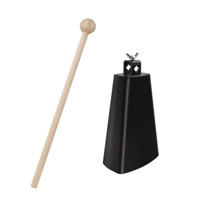 Picture of Soulmate Cowbell 5 inch Metal Steel Cow Bell Instrument Noise Makers Cowbell Hand Percussion Cow Bells with Handle Stick for Drumset