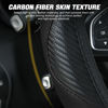 Picture of Car Steering Wheel Cover, Microfiber PU Leather Elastic Carbon Fiber Auto Steering Wheel Protector, 15 Inch Breathable Anti-Slip for Women Men, Car Interior Accessories for Most Cars (Black)
