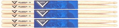 Picture of Vater Los Angeles 5A Wood Tip Hickory Drum Sticks, 3 Pair (VS3P5AW)
