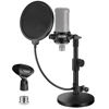 Picture of InnoGear Mic Stand Desk, Adjustable Desktop Microphone Stand Table with Shock Mount Mic Clip Pop Filter 3/8" to 5/8" Adapter for Blue Yeti Hyper X QuadCast S AT2020 Fifine K669B Shure SM58 SM48 PGA48