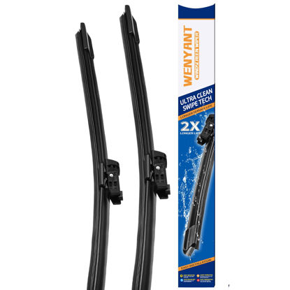 Picture of Wenyant 26"+19" Compatible with Tesla Model 3 2017 2018 2019 2020 2021 2022 2023 & Model Y 2020 2021 2022 2023 Front Windshield Wiper Blades for My Car Original Automotive Replacement (Set of 2)