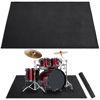 Picture of Invech 4 x 6 Ft Drum Rug, Black Drum Mat with Non-Slip Grip Bottom, Soundproof Drum Floor Mat for Electrical Drum, Drum Accessories Gift for Drummers