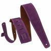 Picture of Nefelibata Guitar Strap, 2.5" Wide Bavarian Tumbled Leather Guitar Straps with Foam Padding and Cable Storage Loop, for Kids, Men and Women, for Acoustic, Bass and Electric Guitars（Lavender Purple）