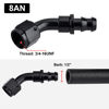 Picture of EVIL ENERGY 8AN 45 Degree Push Lock Hose Fitting End Black