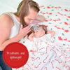 Picture of LollyBanks Swaddle Blanket | 100% Muslin Cotton | Gender Neutral Newborn and Baby Nursery Essentials for Girls and Boys, Registry | Holiday Candy Cane Print