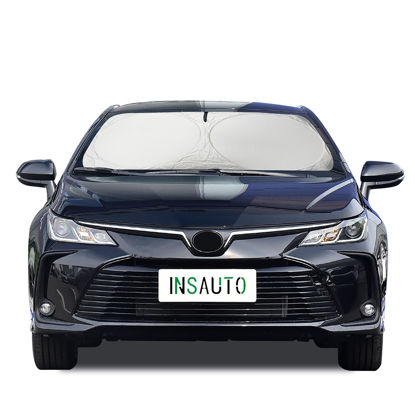 Picture of INSAUTO Windshield Sun Shades Custom Fit for Toyota Camry 2018-2023 - Sunshade for Front Window Cover - Double Layer Heat Shield Sun Visor Cool Car Accessory