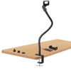 Picture of Prizmora Microphone Arm Stand Long 20.5'' Sturdy Gooseneck Mic Stand Adjustable Microphone Arm Stand Mic Holder Flexible STIFF Mike Stand Black Podium Compact Mic Arm for Desk Traveling