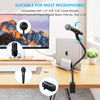 Picture of Prizmora Microphone Arm Stand Long 20.5'' Sturdy Gooseneck Mic Stand Adjustable Microphone Arm Stand Mic Holder Flexible STIFF Mike Stand Black Podium Compact Mic Arm for Desk Traveling