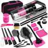 Picture of Viewsun Car Vacuum Cordless Rechargeable, 8000PA High Power Handheld Vacuum Cleaner with 17PCS Car Cleaning Kit, Pink Auto Accessories for Women Gift