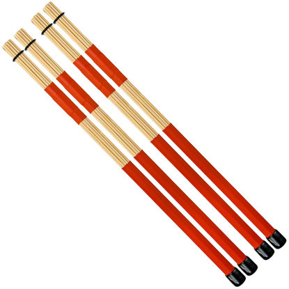 Picture of Jazz Drum Sticks Drumsticks Bamboo Punk Drum Sticks for Jazz Folk Music (red)