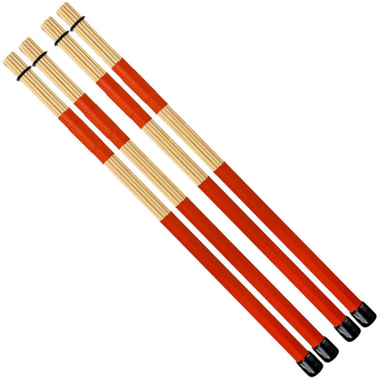Picture of Jazz Drum Sticks Drumsticks Bamboo Punk Drum Sticks for Jazz Folk Music (red)