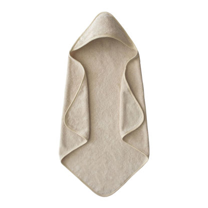 Picture of mushie Baby Hooded Towel | Organic Cotton (Fog)