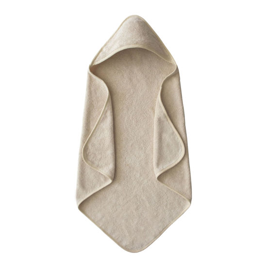 Picture of mushie Baby Hooded Towel | Organic Cotton (Fog)