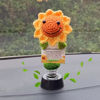 Picture of Levvohd Emotional Support Handmade Sunflowers for Women, Hippie Bobbleheads for Car Dashboard Crochet Positive Sunflowers Car Accessories Decor Ideas for Her