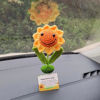 Picture of Levvohd Emotional Support Handmade Sunflowers for Women, Hippie Bobbleheads for Car Dashboard Crochet Positive Sunflowers Car Accessories Decor Ideas for Her