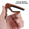 Picture of Guitar Capo, 2 Pack Capo for Acoustic Guitar, Guitar Capo for Electric Guitars, Bass, Buzzing-Free, Quick Release, Easy to Use, Black and Rosewood