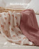 Picture of Blissful Diary Muslin Changing Pad Cover for Girls Boys, Ultra Soft Breathable Cotton, Baby Diaper Change Table Pad Covers, 2Pack (Dusty Pink&Rainbow)
