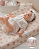 Picture of Blissful Diary Muslin Changing Pad Cover for Girls Boys, Ultra Soft Breathable Cotton, Baby Diaper Change Table Pad Covers, 2Pack (Dusty Pink&Rainbow)