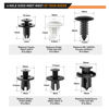 Picture of GOOACC 120PCS Car Bumper Push Retainer Clips & Nylon Fasteners Rivet Kit 6mm 7.6mm 8mm 8.8mm 10mm Door Trim Panel Clips, 5PC Fastener Remover