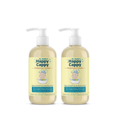 Picture of Happy Cappy Baby Shampoo and Body Wash - Eczema Body Wash for Kids, Toddler, Adults, Helps with Dryness, Reduces Itching and Redness, Dermatologist Tested, Fragrance Free - 8 Fl Oz (Pack of 2)