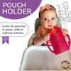 Picture of Flipping Holder Squeeze Proof Food Pouch Holder for Toddlers, Babies, Kids, Mess Free No Squeeze Juice Box Drink and Applesauce Snack Holder with Easy Grip Handles and Lid