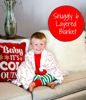 Picture of LollyBanks 100% Cotton Muslin Quilt, Large Christmas Candy Cane Throw | Boy, Girl or Gender Neutral Holiday Receiving Blanket for Baby Shower | 6 Soft, Breathable, Lightweight Layers