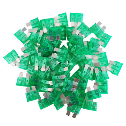 Picture of (40Pcs) 30 Amp Standard Automotive Fuse, 30A 12V 24V 32V Car Blade Fuses ATO APR ATS for Car/RV/Truck/SUV/Motorcycle/Boat