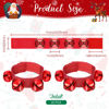 Picture of LEIFIDE 20 Pcs Christmas Wrist Band Bell Bracelet Wrist Band Shaking Bell Musical Instruments Adjustable Bell Rhythm Wristband Bell for School Family Christmas Percussion Party Favor (Red)