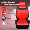 Picture of CAR PASS Leather Car Seat Covers Front Seats Only, Universal Fit Automotive Interior Waterproof 3D Foam Back Support Car Seat Covers for Trucks Vans and SUVs Airbag Compatible 2 Pieces （Black Red