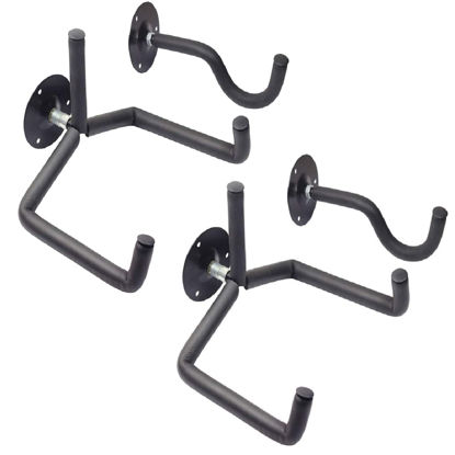 Picture of Orgrimmar Guitar Wall Mount Acoustic/Electric/Classical Guitar, Ukulele, Banjo and Mandolin Wall Hanger Slat Wall Horizontal Guitar Holder Bass Stand Rack Hook (Set of 2)