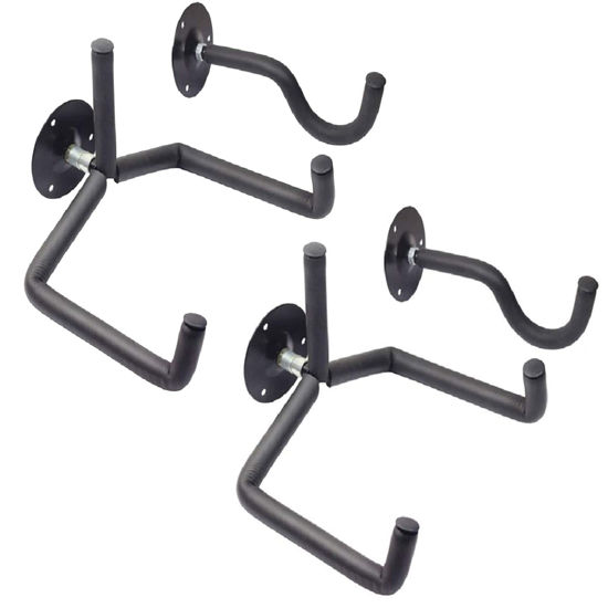 Picture of Orgrimmar Guitar Wall Mount Acoustic/Electric/Classical Guitar, Ukulele, Banjo and Mandolin Wall Hanger Slat Wall Horizontal Guitar Holder Bass Stand Rack Hook (Set of 2)