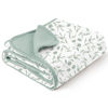 Picture of Konssy Muslin Baby Blankets for Girls, 100% Cotton Crib Blanket for Baby Infant Toddler, Super Soft and Lightweight Nursery Blankets 40"x36" (Green Leaves)