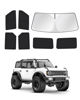 Picture of Canvcle Windshield Sun Shade for 2021-2024 Ford Bronco 4 Door Side Rear Window Shade Cover Sun Visor Shield Privacy Protection Keep Vehicle Cool Black 7PCS