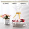Picture of LANDNEOO Small Woven Basket with Gift Bags and Ribbons, Empty Decorative Gift Chest Box, Cute Baby Gift Basket for Nursery, Cotton Rope Room Shelf Storage Basket with Handles, 12"x 8"x 5", Brown