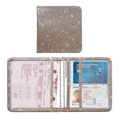 Picture of Kewucn Car Registration and Insurance Holder, Leather Auto Glove Box Organizer, Vehicle Compartment Accessories Case for Cards, Driver License & Essential Documents