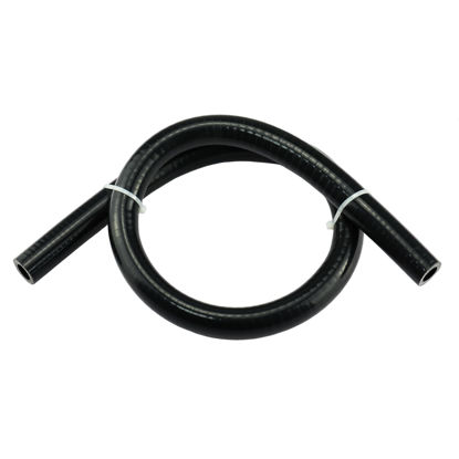 Picture of Ucreative 3.2FT ID 5/8" (16mm) Reinforced High Temperature Silicone Vacuum Tubing Hose 200PSI Max Pressure Black
