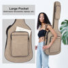 Picture of LETSROCK Bass Guitar Case, Bass Guitar Gig Bag 0.38 Inch Thick Padding Backpack Soft Electric Bass Guitar Bag Dual Adjustable Shoulder Strap Pocket & Neck Strap Khaki
