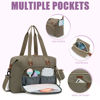 Picture of Tuwubi Diaper Bag Tote,Diaper Bag backpack with Pacifier Case Large Travel Diaper Tote for Mom and Dad Multifunction Large Baby Bag - Khaki